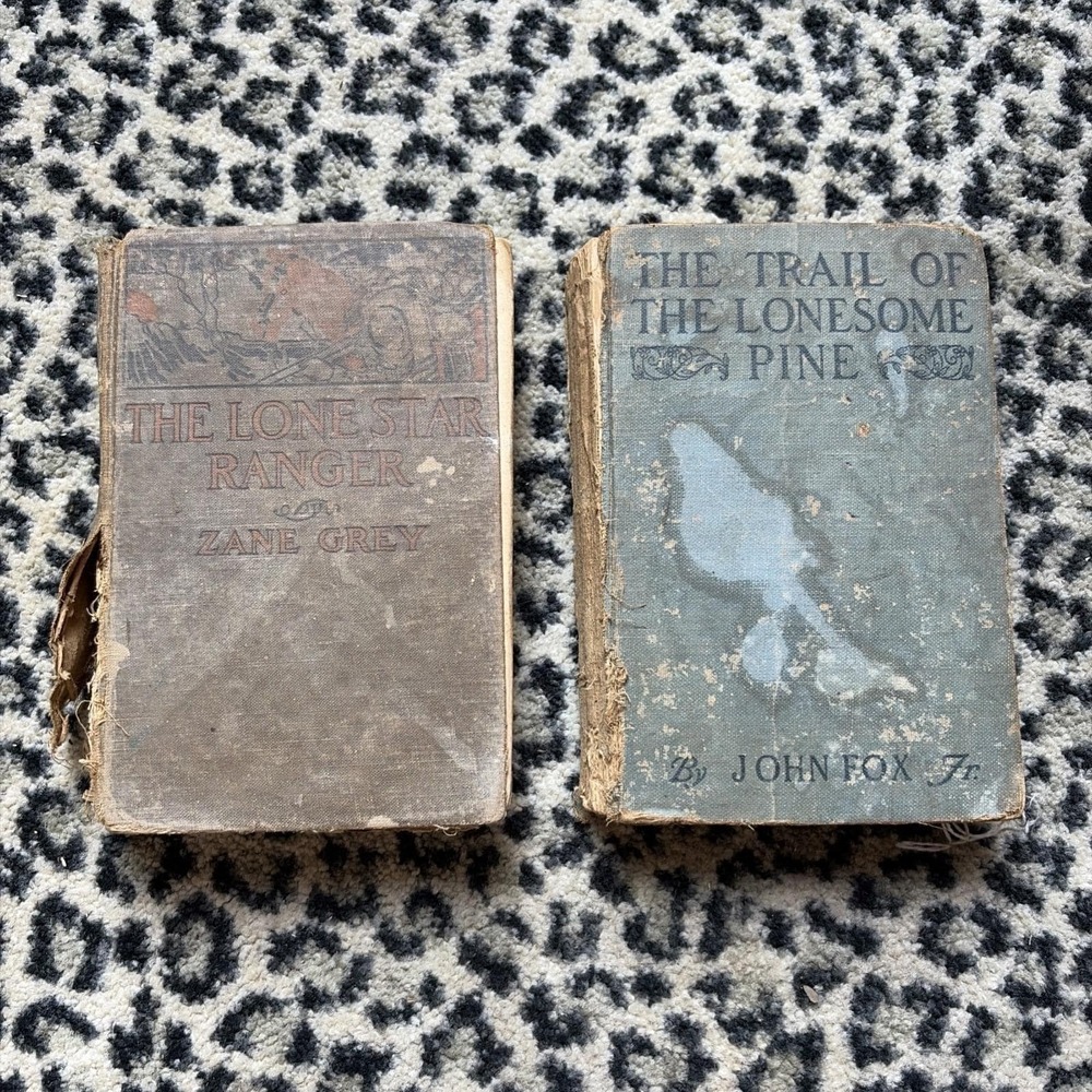 Lot Of 2 Antique Books, The Trail Of The Lonesome Pine, The Lone Star Ranger